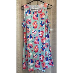 Viv & Lou A‎ Touch of Kindness Sleeveless Dress S/M Colorful Print
